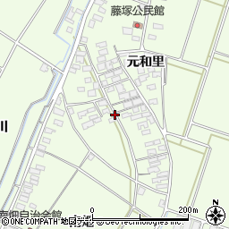 山形県酒田市藤塚元和里周辺の地図