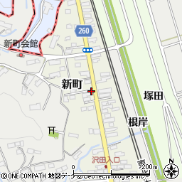 岩手県一関市新町周辺の地図