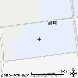 山形県酒田市城輪郷崎周辺の地図