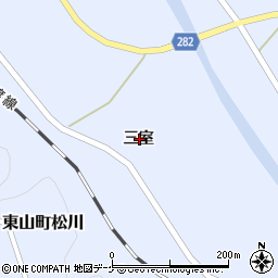 岩手県一関市東山町松川三室周辺の地図