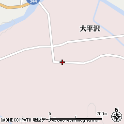 山形県酒田市下青沢湯平沢周辺の地図