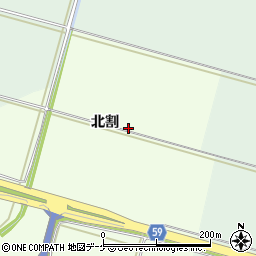 山形県酒田市藤塚北割周辺の地図