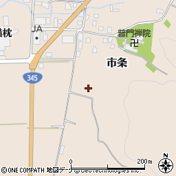 山形県酒田市市条甘蕨周辺の地図