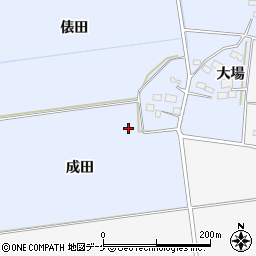 山形県酒田市城輪成田周辺の地図