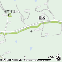 岩手県一関市赤荻笹谷周辺の地図