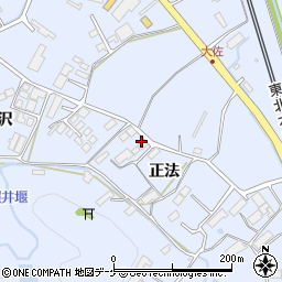 岩手県平泉町（西磐井郡）平泉（正法）周辺の地図