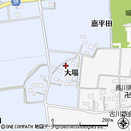 山形県酒田市城輪大場周辺の地図