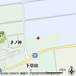 山形県酒田市保岡下草田周辺の地図