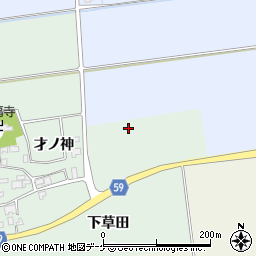 山形県酒田市保岡（下草田）周辺の地図