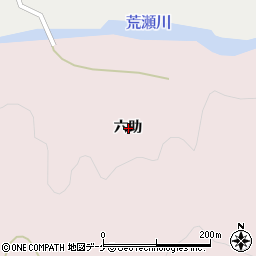 山形県酒田市下青沢六助周辺の地図