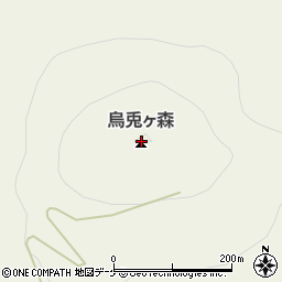 烏兎ケ森周辺の地図