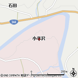 山形県酒田市下青沢小平沢周辺の地図