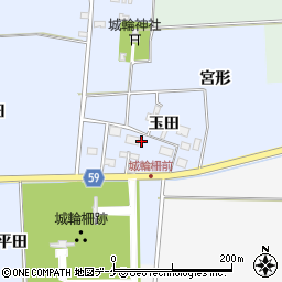 山形県酒田市城輪玉田54周辺の地図
