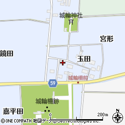 山形県酒田市城輪玉田58周辺の地図