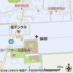 山形県酒田市本楯前田周辺の地図
