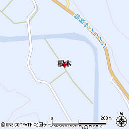 秋田県湯沢市秋ノ宮根木周辺の地図