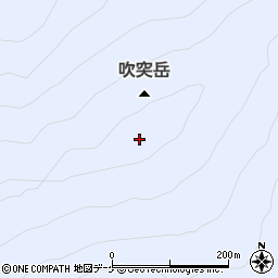 吹突岳周辺の地図