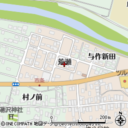 山形県酒田市市条荒瀬58周辺の地図