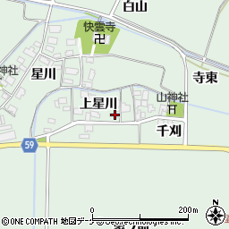 山形県酒田市大豊田上星川35周辺の地図