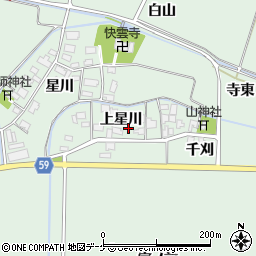 山形県酒田市大豊田上星川周辺の地図