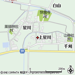 山形県酒田市大豊田上星川55周辺の地図