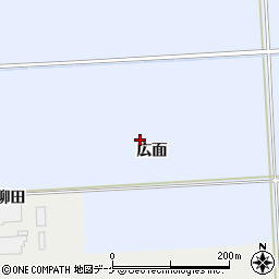 山形県酒田市本楯広面周辺の地図