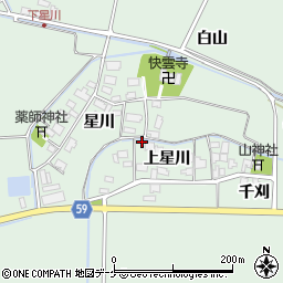 山形県酒田市大豊田上星川55-1周辺の地図