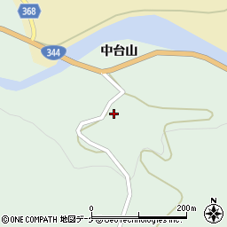 山形県酒田市上青沢中台山周辺の地図