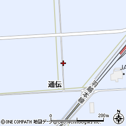 山形県酒田市本楯通伝周辺の地図