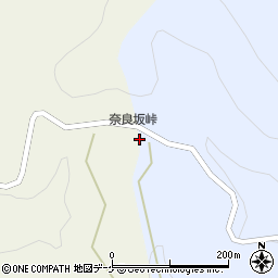 奈良坂峠周辺の地図