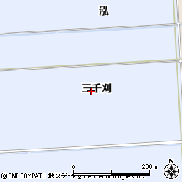山形県酒田市本楯（三千刈）周辺の地図