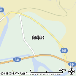 山形県酒田市上青沢向芦沢周辺の地図