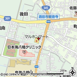 山形県酒田市小泉前田周辺の地図
