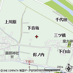 山形県酒田市大豊田下音坂周辺の地図