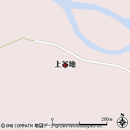 岩手県一関市厳美町上谷地周辺の地図