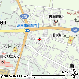山形県酒田市観音寺町後43周辺の地図