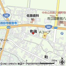 山形県酒田市観音寺（町後）周辺の地図