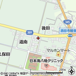 山形県酒田市小泉道南周辺の地図