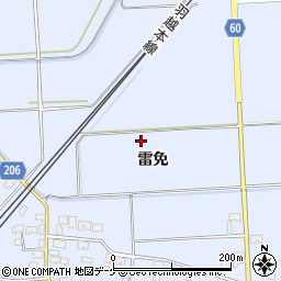 山形県酒田市本楯雷免の地図 住所一覧検索 地図マピオン