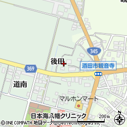 山形県酒田市小泉後田16-1周辺の地図
