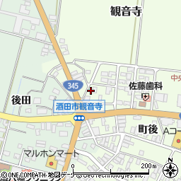 山形県酒田市観音寺町後13周辺の地図