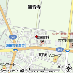 山形県酒田市観音寺前田17-18周辺の地図