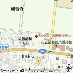 山形県酒田市観音寺前田周辺の地図