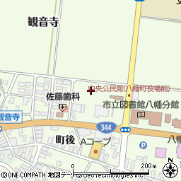 山形県酒田市観音寺（前田）周辺の地図