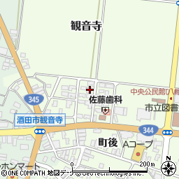 山形県酒田市観音寺前田17-17周辺の地図