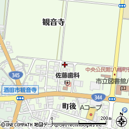 山形県酒田市観音寺前田17-25周辺の地図