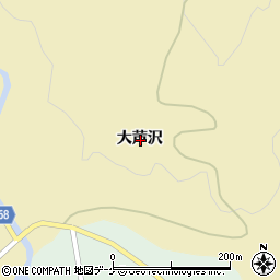 山形県酒田市北青沢大芦沢周辺の地図