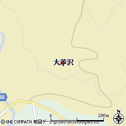 山形県酒田市北青沢（大芦沢）周辺の地図