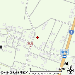 山形県酒田市宮海村東13-4周辺の地図