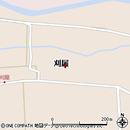 山形県酒田市刈屋周辺の地図